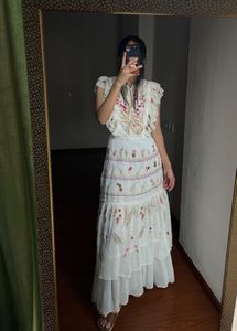 Spring Embroidered Floral Garden Inspired MAXI