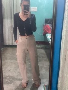 Beige Cargo Pants