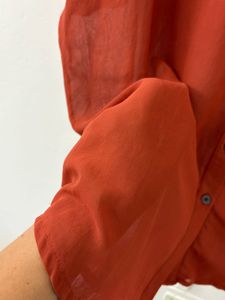 Rust Button-Up Top