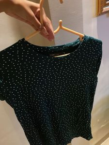 Green Polka Dot Top