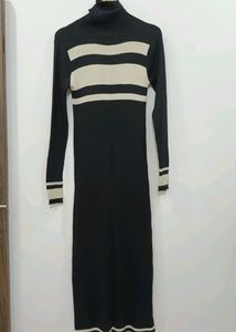 Winter Bodycon Dress Back Slit