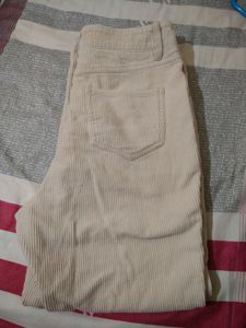 Beige Straight Jeans