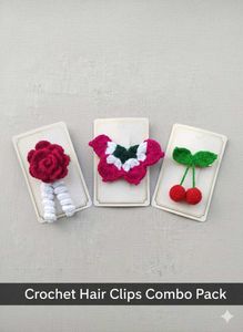 Crochet Hair Clip Combo Pack