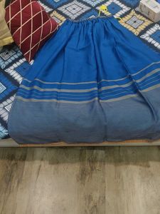 Blue Striped Ethnic Skirt