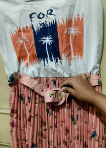 Floral Print Dress(knee length)