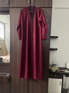 Red And black abaya