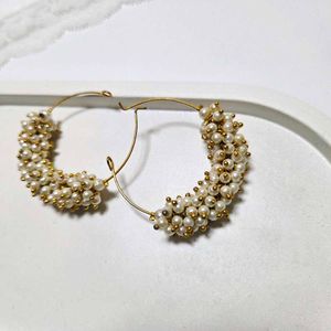 Pearl Hoop Earrings