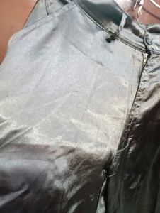 SALE🔥 BLACK SATIN CARGO 8 Pockets!