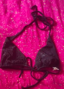 Embellished Burgundy Bikini Top🔥🖤✨
