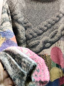 IMPORTED MEN&#39;S vintage cable knit sweater