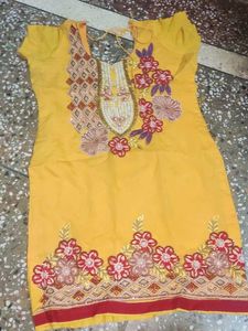 Handmade Yellow Salwar Suit