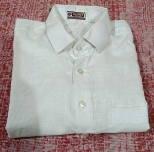 Classy White Cotton Kurta