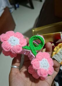 Floral Crochet Hair Clip