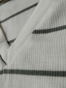 Striped V-neck Tee