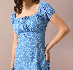 Floral Blue Dress🩵