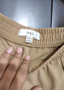 Tan Color Casual Trouser Pants For 36 Waist
