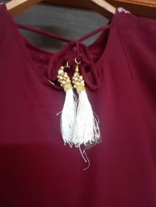Maroon Kurta Set