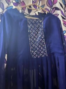 Elegant Blue Embellished Tunic