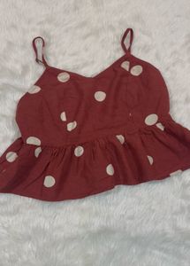 ONLY Polka Dot Crop Top