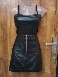 new leather set of corset(28-32) and midi(32