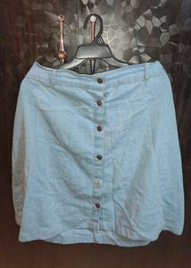 Women Denim Blue Skirt