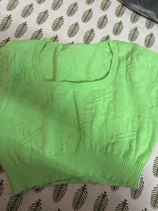 Urbanic Green Women Crop Top