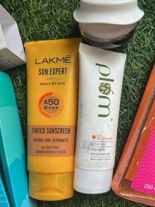 combo of serum, sunscreen, eyecream