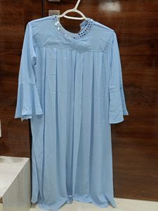 Sky Blue Heavy Decent Dress Women