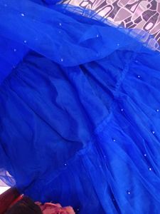 Elegant Blue Girls And women Party Dress