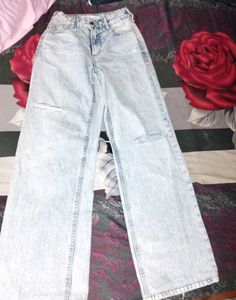 Ripped Wide Leg Jeans
