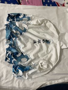 Wave Print Hooded Jacket