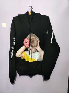 ADLV BABY FACE HOODIE BLACK DONUT1 Unisex