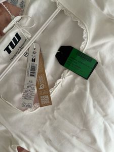 Cute White Lace Trim Top