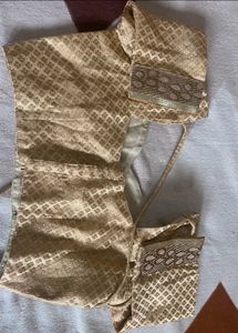 Golden Colour Embroidery Blouse
