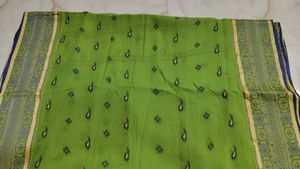 Green Printed Saree