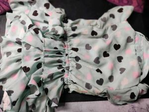 Cute Heart Print Top