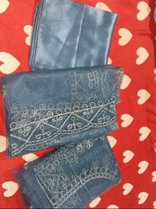 Elegant Blue Embroidered Lehenga Choli