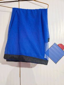 Navu Blue Anarkali Gown With Dupatta