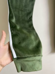 Green Velvet Joggers