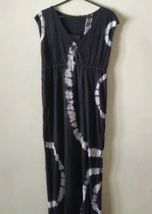 Black Cotton Maxi Dress