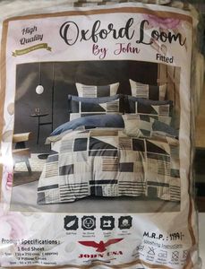 Beautiful Multicolour Fitted Double Bedsheet