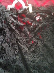 Imported Black Maxi Dress With Net Fabric