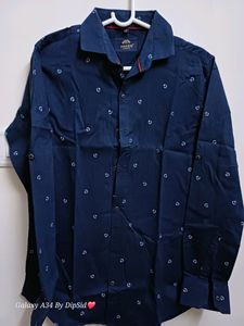 Printed Navy Blue Shirt ( L - Size )💙