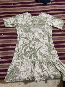 Green Print Dress