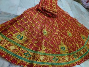 Unstitched Rajputi Lehanga With Long Duppata🔥
