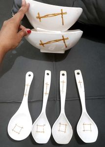 Serving Bowl Set Plastic Minimalistic
