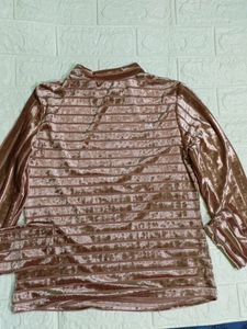 Shein Velvet Light Pink Top