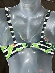 Tropical 🖤36,D Print Bikini Top