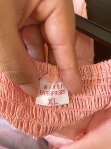 Pink Peplum Sleeve Top