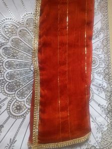 Fancy Dress For Women Dupatta, Dark Orange Colour.